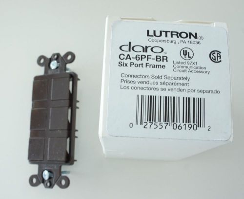 Lutron CA-6PF-BR SIX PORT FRAME