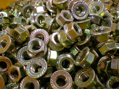 3/8-16 serrated flange nut yellow 500pcs