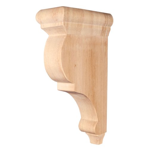 Traditional Wood Bar Bracket Corbel.   3&#034; x 6-1/2&#034; x 12&#034;.  White Birch