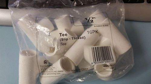 1/2 Inch Tee Schedule 40, 10 PK