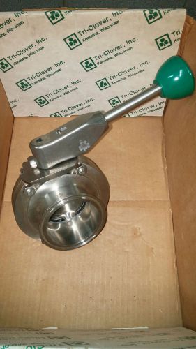 Tri-clover inc. sanitary butterfly valve clamp ferrule dairy brewery food s/s for sale