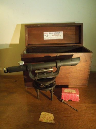 Vintage Starrett Transit Leveling Instrument w Telescope and Ground Level