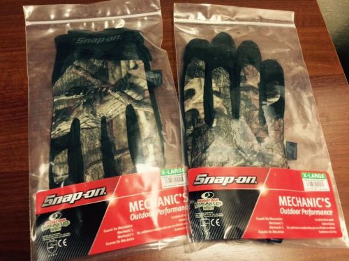 2 Pair of Snap-On Mossy Oak Mechanics Work Gloves XL GLOVE601XL ratod chopper