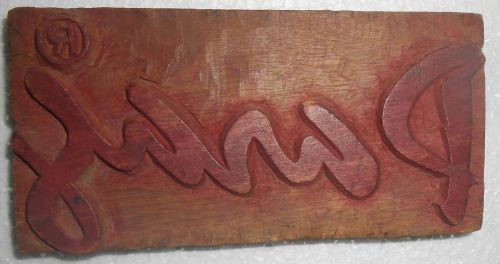 Vintage Letterspress Wooden Block Good For Study Printing  Pwas Block m560