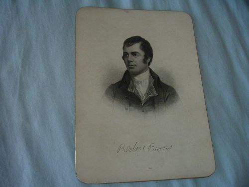 ROBERT BURNS-R.TRAUTMAN STEEL PLATE ENGRAVINGS-1885-AUTHORS &amp; POETS