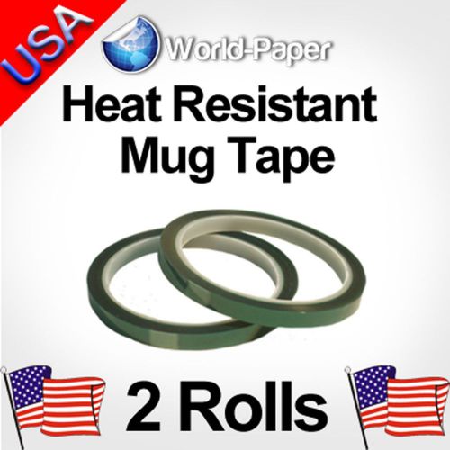 NEW SUBLIMATION HEAT TRANSFER TAPE DIGITAL MUG PRESS 3/8&#039;x36yds 2 ROLLS