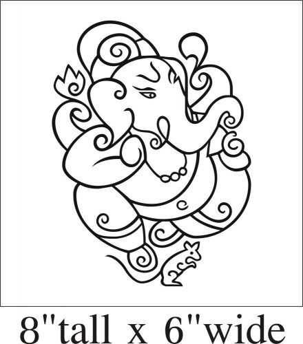 2X Om Aum Lord Ganpati Bappa Hinduism Car Truck Bumper Vinyl Sticker Decal-1814