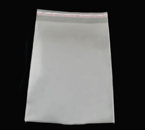 100 PCs Clear Self Adhesive Seal Plastic Bags 15x24cm