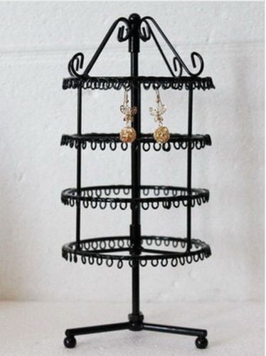 188 holes black color rotating earrings display stand rack holder