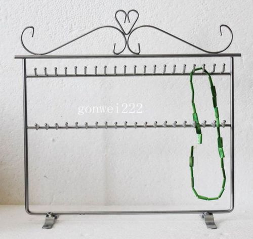 New necklace &amp; bracelet 40 hooks , silver color display stand rack holder