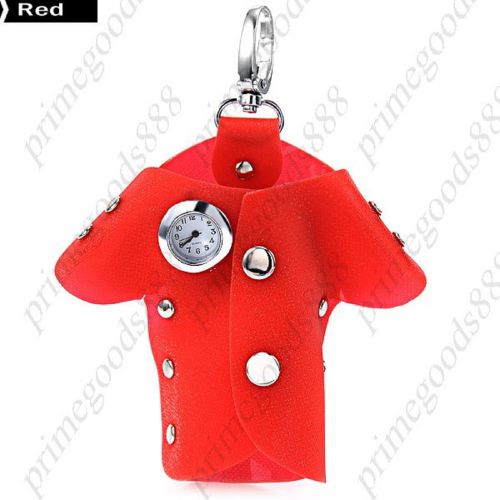 Clothes shape keychain quartz unisex wristwatch free shipping hook red for sale