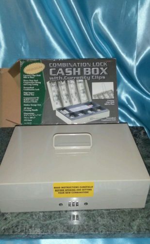 Steel Combination Lock Cash Box, 6 Coin - Steel - Gray, Removable Tray, #538-793