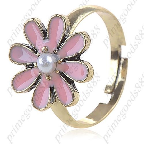 Delicate Flower Design Finger Ring Ornamental Jewelry Finger Decor for Lady