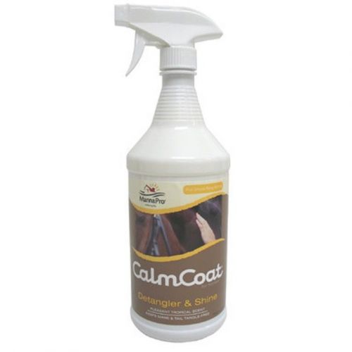 CALM COAT Detangler &amp; Shine 32 oz Equine Grooming Tangle Free Shine Horse