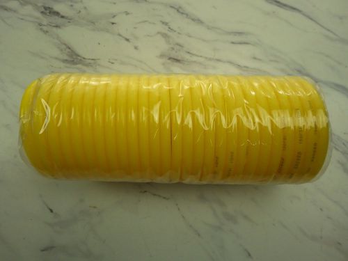 1/4&#034; Plastic SELF-STORING AIR HOSE Air Hose Yellow No. E101226  150PSI limit