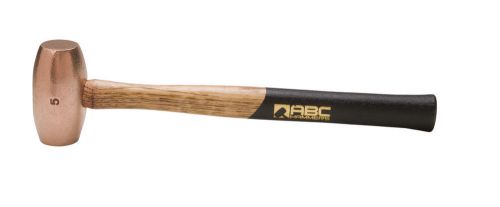 ABC Hammers Bronze/Copper Striking Hammer, 5-LB, 15-Inch Wood Handle,  #ABC5BZW