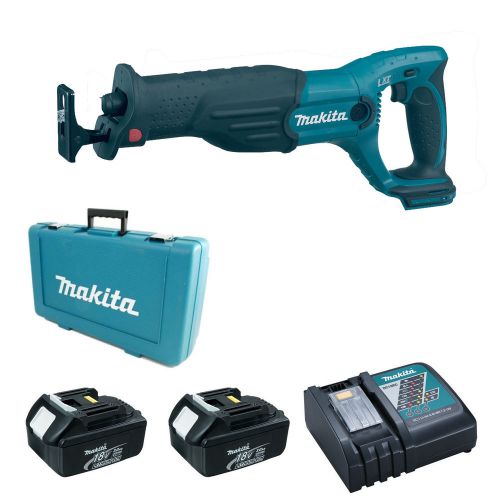 MAKITA 18V BJR182 RECIPROCATING SAW, 2 BL1830 BATTERIES, DC18RC CHARGER &amp; CASE