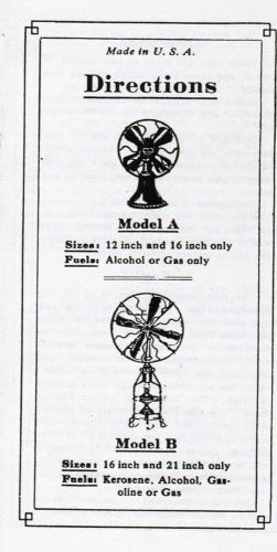 Lake breeze hot air fan instruction book manual hit miss engine sterling steam for sale