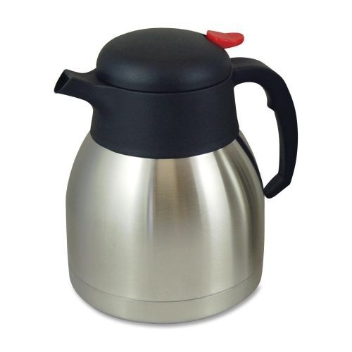 Genuine Joe Everyday Double Wall Vacuum Carafe -1.06 quart -Stainless