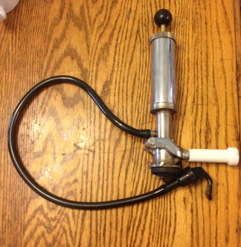 Beer Keg Tap Tapper Pump Chrome w/ Hose