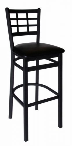 New Marietta Commercial Window Pane Metal Restaurant Bar Stool