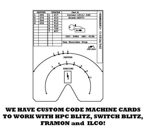 1 REPLACEMENT HPC 1200 BLITZ, CODE CARD-YOUR CHOICE- ANY NUMBER- ANY APPLICATION