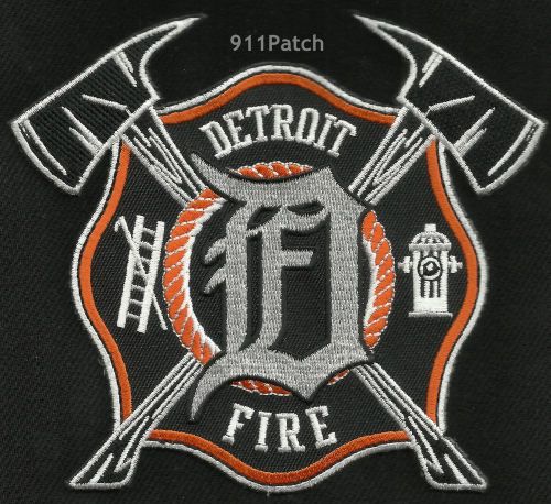 DETROIT, MI - Cross Axes Ladder FIREFIGHTER Patch FIRE DEPARTMENT