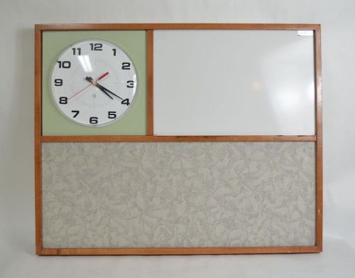 PETER PEPPER $700 IB3024 Information Board w. CLOCK Whiteboard Tack Board