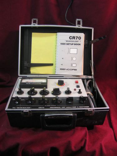 Sencore CR70 Beam Builder Universal CRT Analyzer &amp; Restorer w/ Setup Book +Case