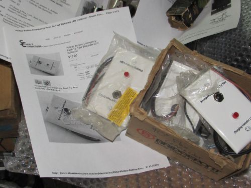 PHILIPS BODINE 8564 EMERGENCY PUSH TO TEST WHITE WALLPLATE LED INDICATOR