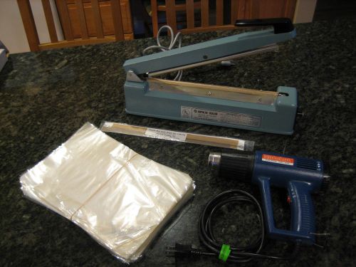 TEW Impulse Heat Sealer Model TISH-300 430 Watt PLUS Variable Heat Gun