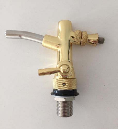 US Keg Coupler Adjustable Tap Gold Plate Handle Draft Beer Bar Kegerator 8108