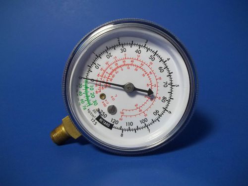 Manifold low pressure gauge for refrigerants r12, r22, r502-fahrenheit scale for sale