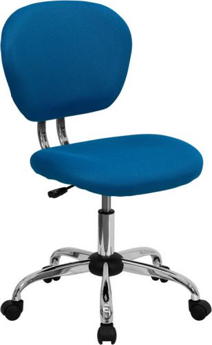 Mid-Back Turquoise Mesh Task Chair with Chrome Base (MF-H-2376-F-TUR-GG)
