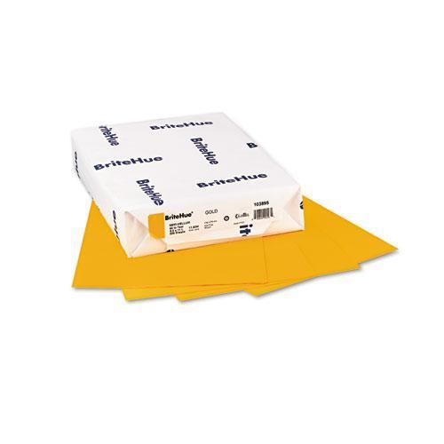 NEW MOHAWK 103 895 BriteHue Multipurpose Colored Paper, 24lb, 8-1/2 x 11, Gold,