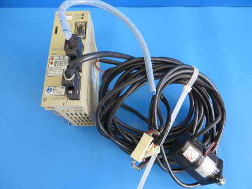 Yaskawa SGDA-A5BS Servo Drive w/ SGM-A5B314P Servo-Motor 50W 100V &amp; Cables