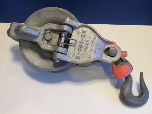 Used sherman &amp; reilley, inc aluminum industrial pulley xs-100-b  with hook for sale