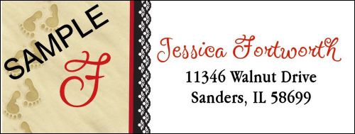 FOOT PRINTS IN THE SAND #97 LASER RETURN ADDRESS LABELS