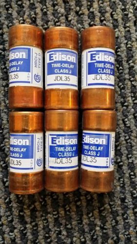 New Lot o 9 JDL 35 Edison Fuses Class J Time Delay Bussmann LPJ 35SP