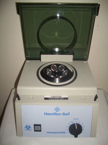 Hamilton Bell Vanguard V6500 Centrifuge 6 Place Tube Fixed Angle Rotor 3400 RPM