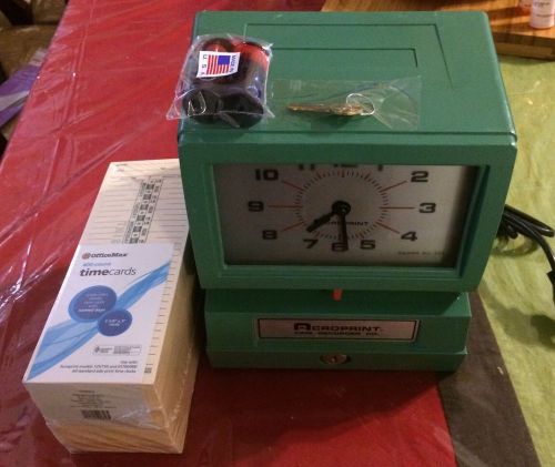 Acroprint 150 150nr4 time clock punch stamp recorder w/ cards and extra ribbon . for sale