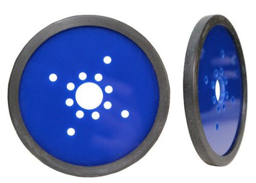 Pair of 4&#034; diameter precision disk wheels - blue (595736) for sale