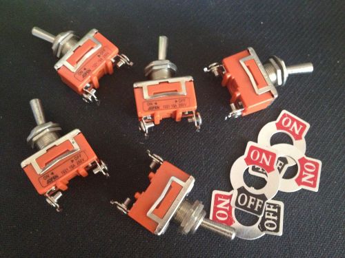 5PCS 15A 250V 2-Pin Toggle Switch ON-OFF