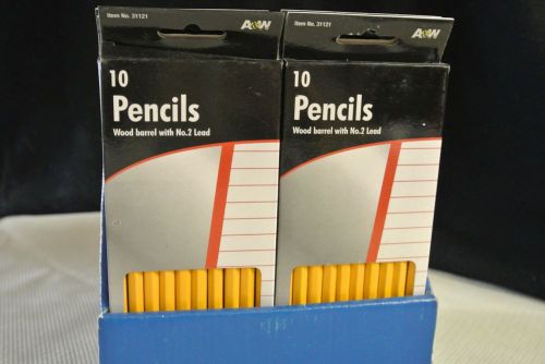 A&amp;W Wood Barrel Pencils with No.2 Lead 34 paks of 10 pencils per pack item#31121