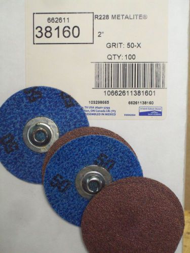 NORTON R228 METALITE 50-X GRIT 2&#034; DISC 38160 BOX OF 100