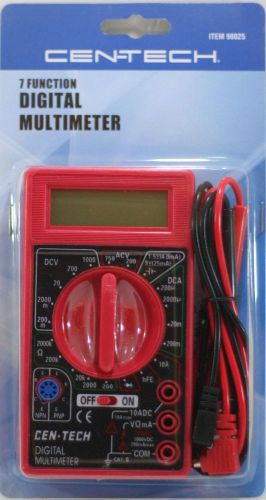 NIP Cen-Tech 7 Function Digital Multimeter VOLT-OHM Tester Free US Shipping