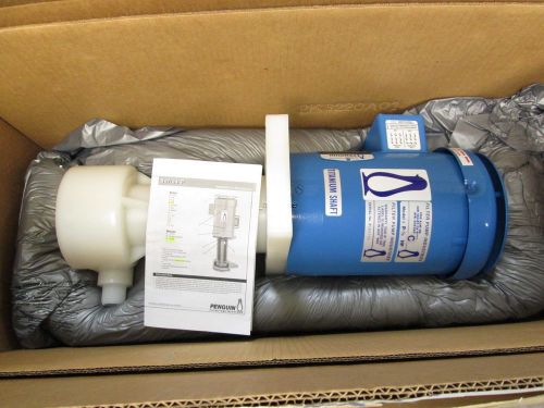 New Penguin P-1/2-C-HP Titanium Shaft PVDF Pump 3PH 66GPM 35&#039; Head 1/2HP