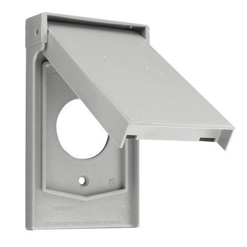 Leviton 4980-GY 1-Gang Single Receptacle Wallplate Cover