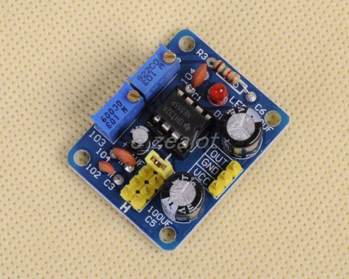 NE555 Square Wave Duty Cycle and Frequency Adjustable Module