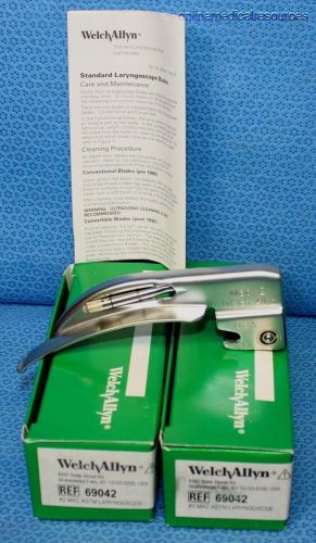 Welch allyn #2 mac macintosh std. laryngoscope blade (2) each 69042 new for sale